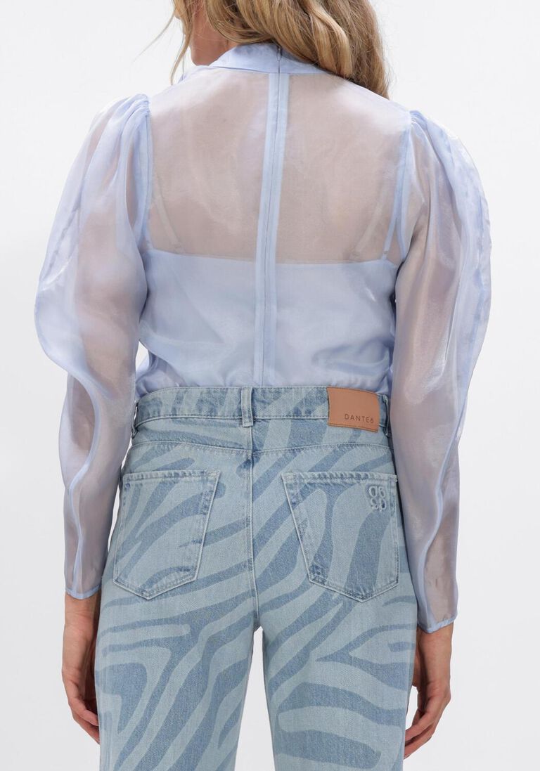 blauwe dante6 blouses ocean puffy sleeve top
