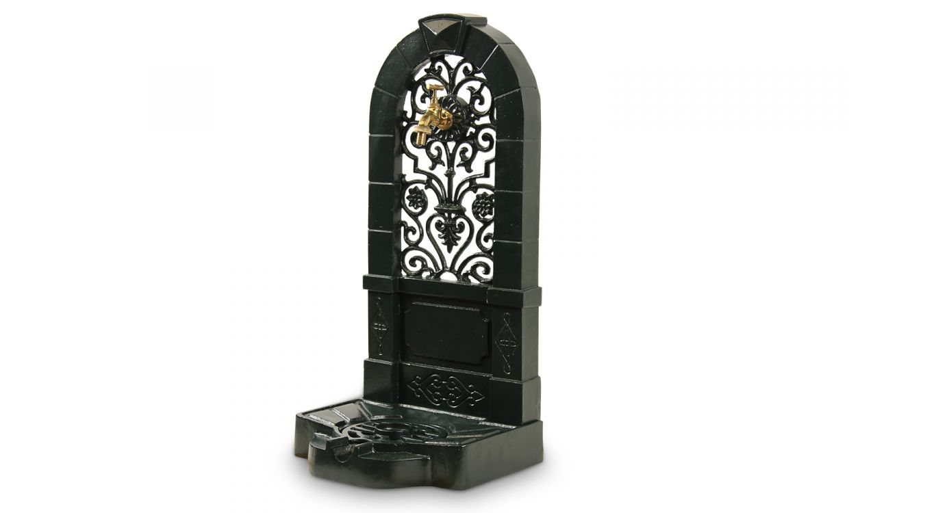 Fontaine de jardin fonte vert 35.5x31x74.5cm