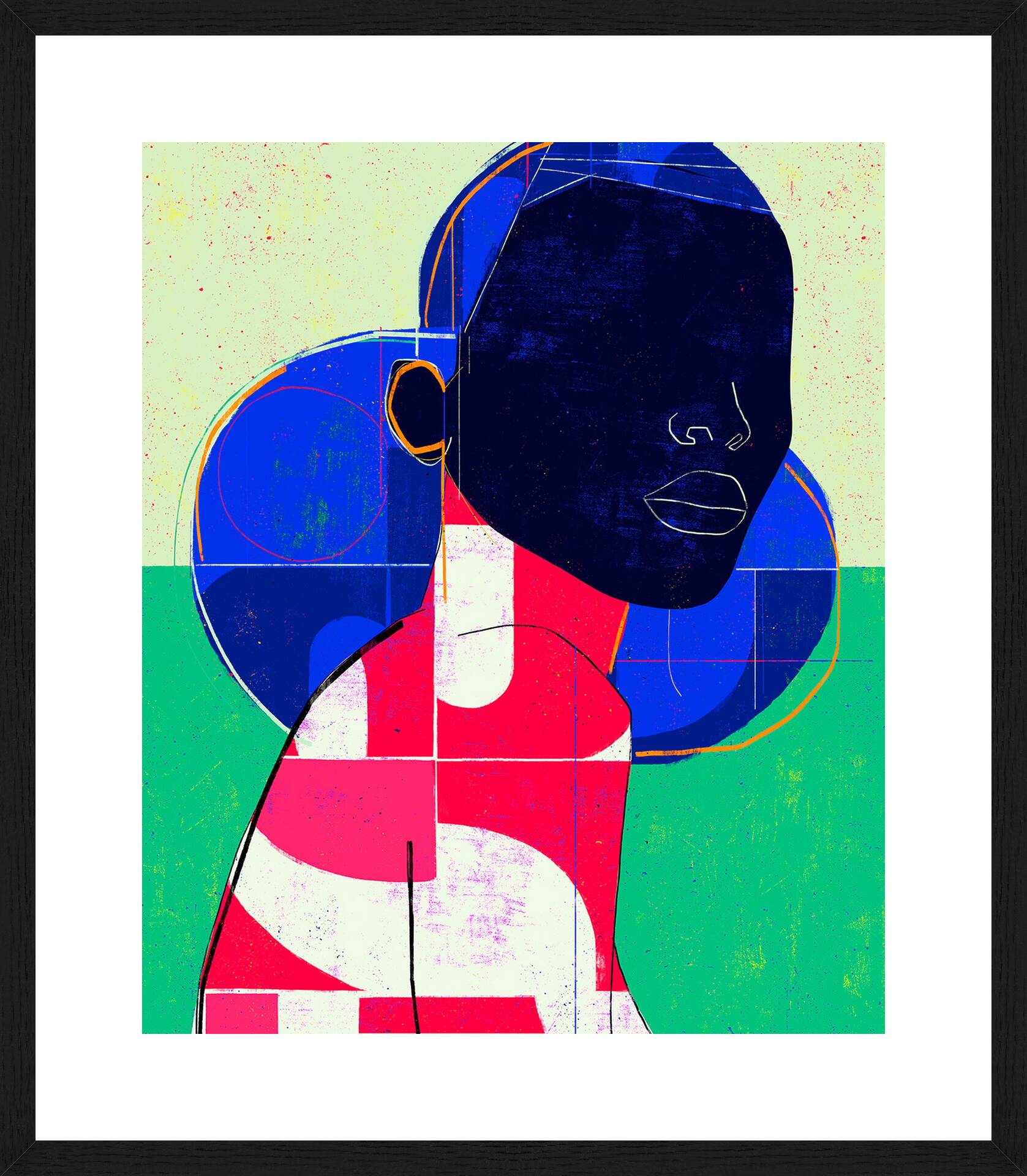 Blue Hair Woman by Luciano Cian - Limited Edition. Edition of: 150. Signed.