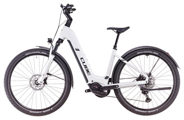 VTC Électrique Cube Nuride Hybrid EXC 800 Allroad Easy Entry Shimano Deore/Deore XT 12V 800 Wh 29'' Blanc Cotton Gris 2025