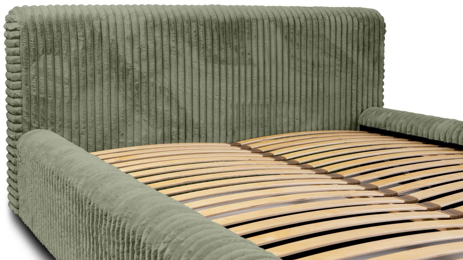 Trae Mobler Hana 180 x 200 cm Gestoffeerd Bed Olijfgroen