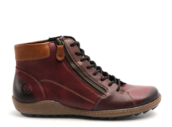 Remonte boots bottine plates femme r1459 bordeaux