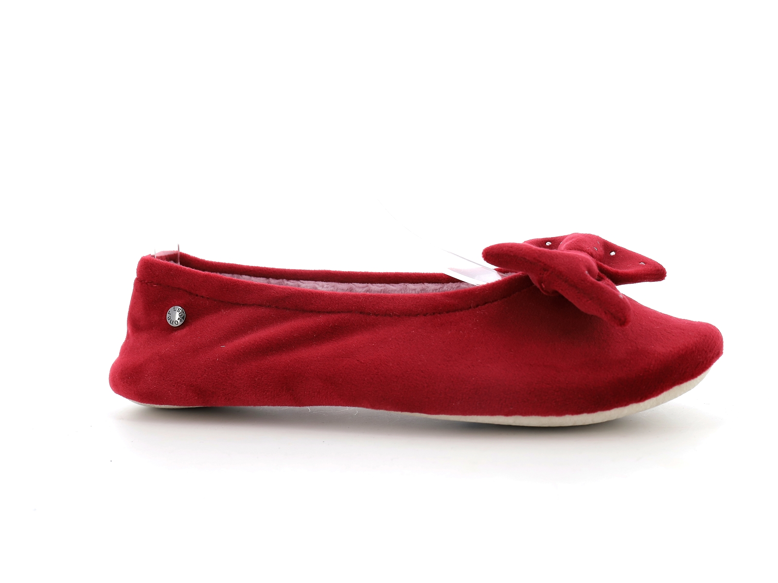 Isotoner-95991 Textile Velours Bordeaux