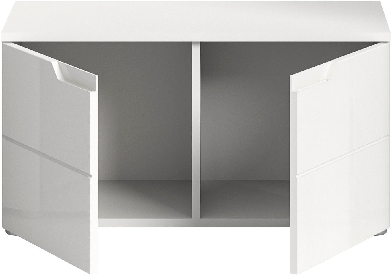 INOSIGN Sitzbank »CAPRI, Breite 80 cm, 2 Türen mit eingefasster Griffmulde, 2 Fächer« Garderobenbank, Flurbank, Dielenbank, Bank mit Stauraum, Bank