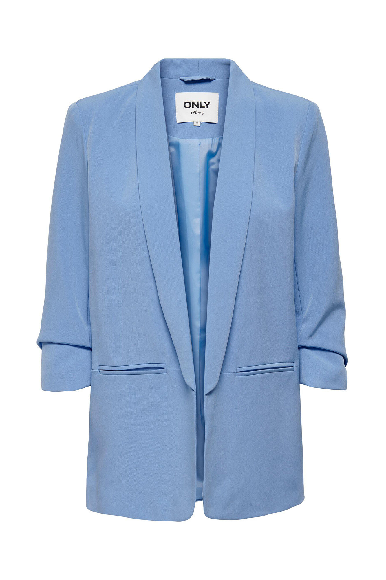 Blazer de manga 3/4 com lapelas