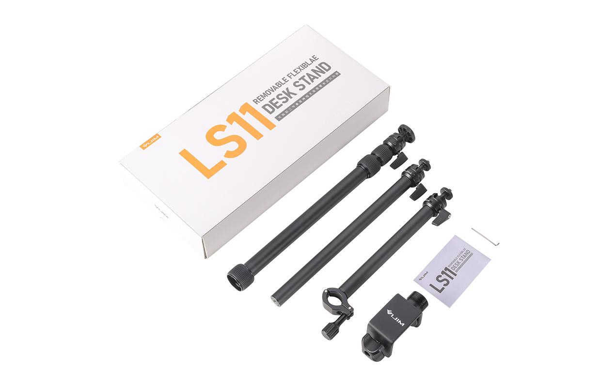 Tischhalterung LS11 Universal mit ZusatzhaltearmTischstativ mit 3 ausziehbaren Stangen