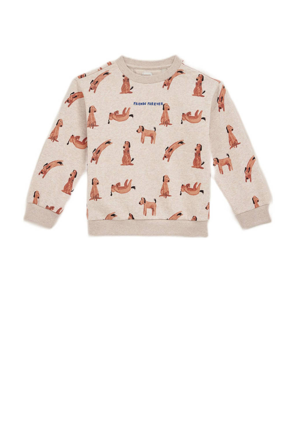WE Fashion sweater beige/bruin