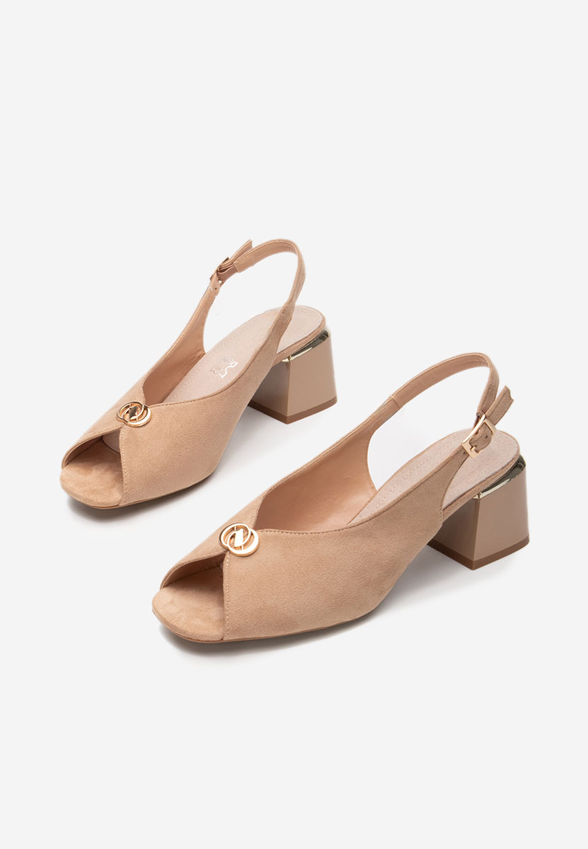 Sandales à talon épais kaki Amary V3