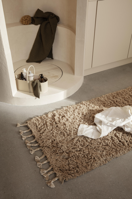 Ferm Living Amass vloerkleed 70x140 White Pepper