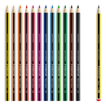 STAEDTLER® Noris® colour 185 Kartonetui mit 12 Buntstiften in sortierten Farben und 1 Bleistift