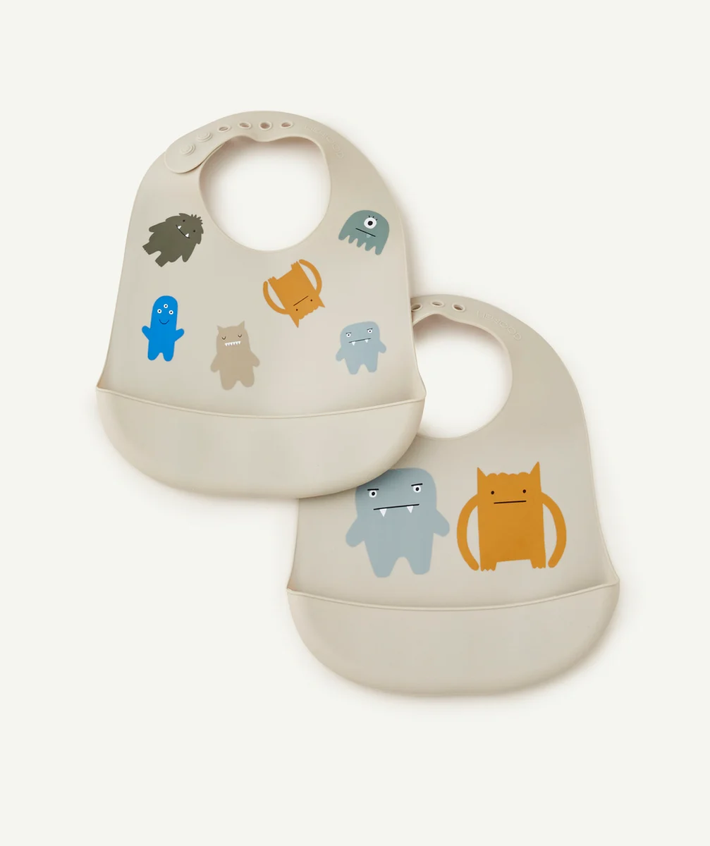 LIEWOODLOT DE 2 BAVOIRS EN SILICONE TILDA MONSTRES