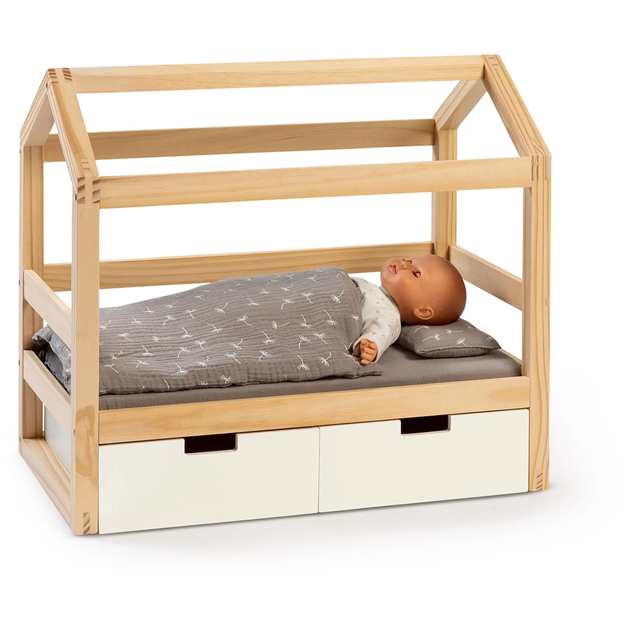 MUSTERKIND® Puppen-Hausbett Viola naturweiß