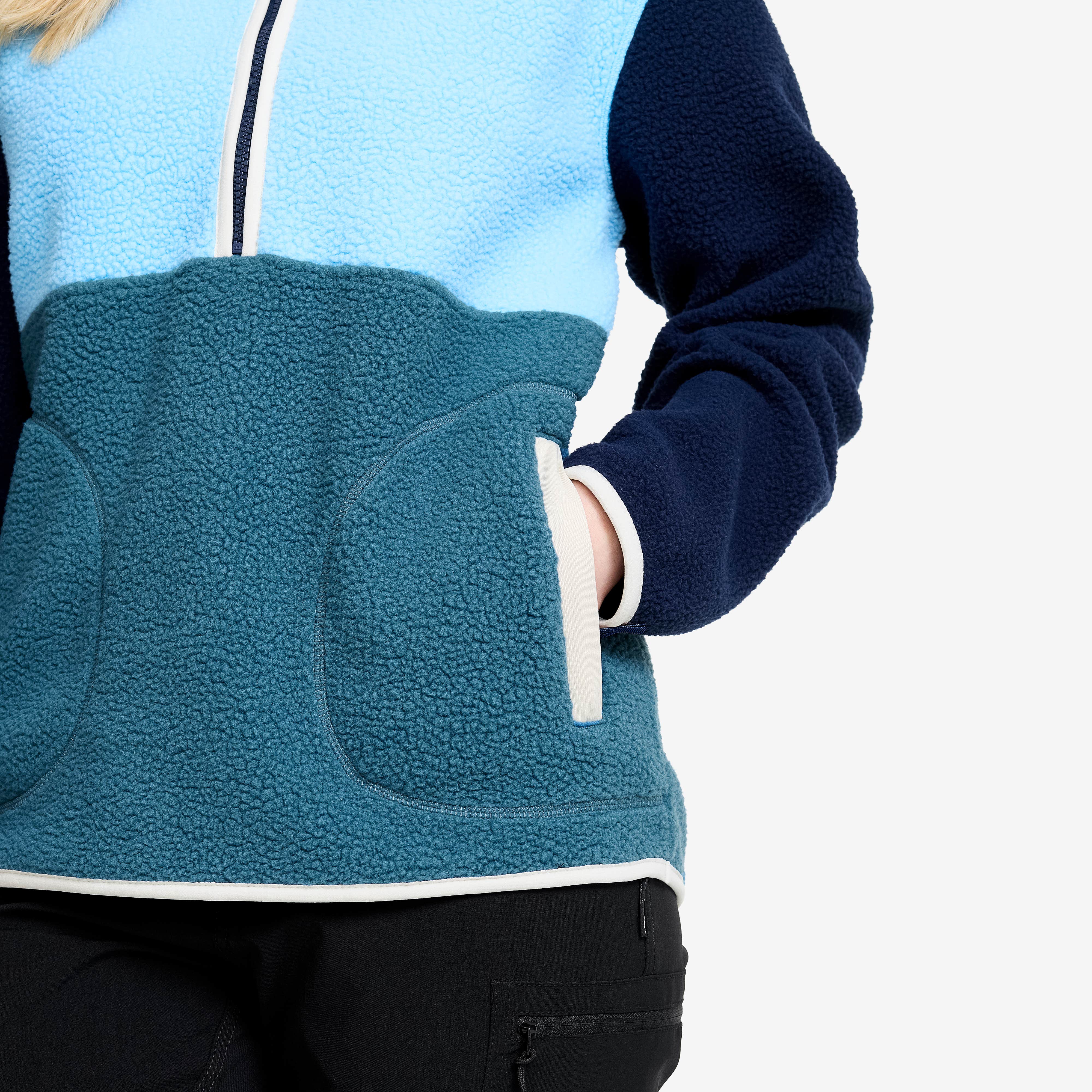 Canyon Half-zip Pile Fleece Dame Navy/Alaskan Blue