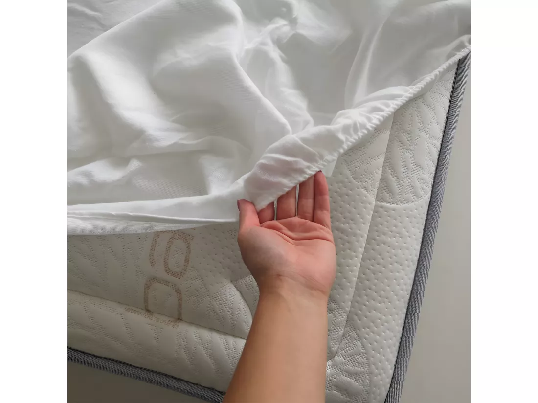 OLYMPE LITERIE | Protège matelas absorbant SONGE 90x190 cm | Coton gratté