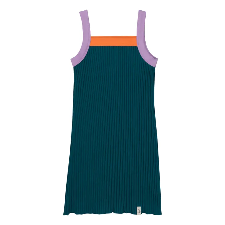 Bonnie & The Gang Robe Solene Coton Bio | Bleu Vert