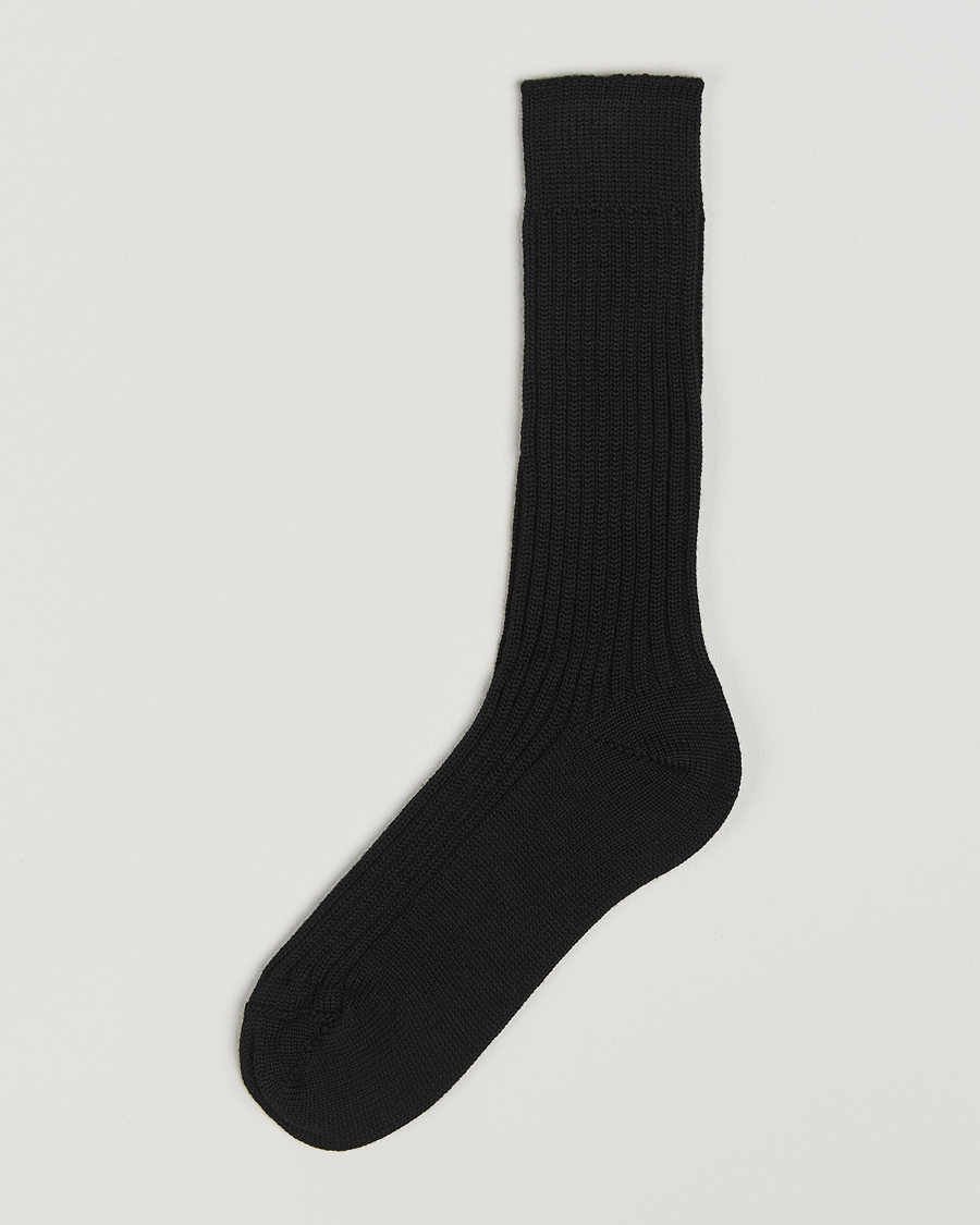 Bresciani Heavy Wool Socks Black