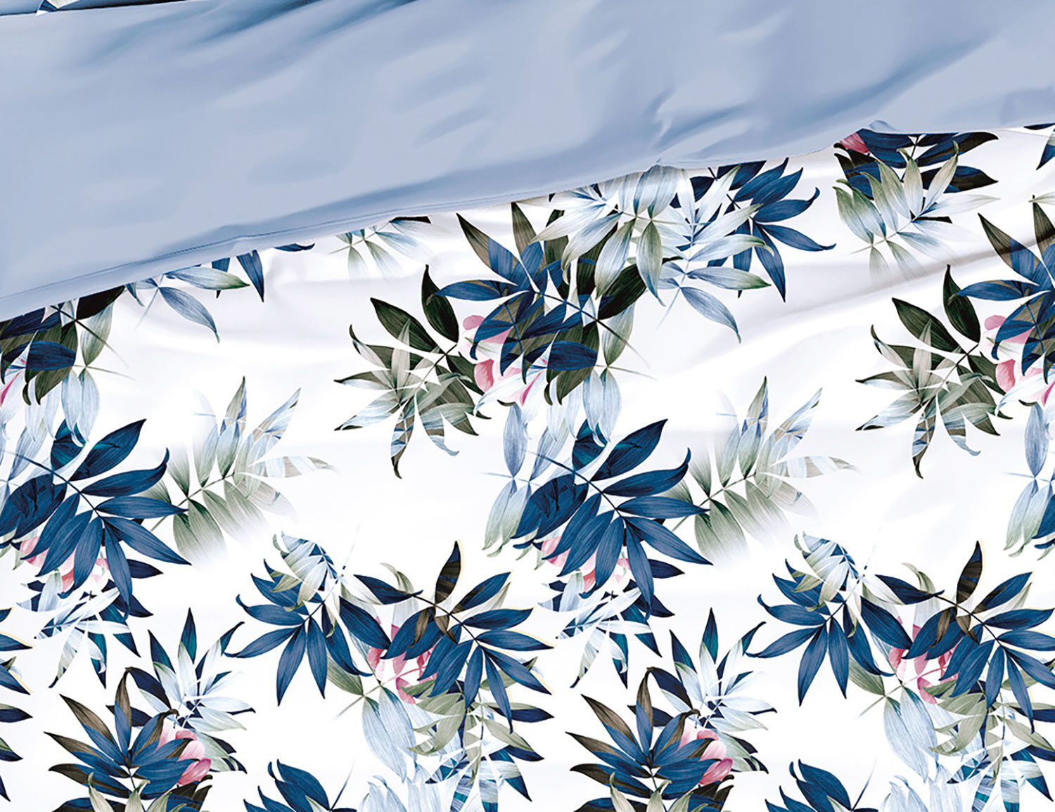 Bettwäsche mit farbenfrohem Blättermuster