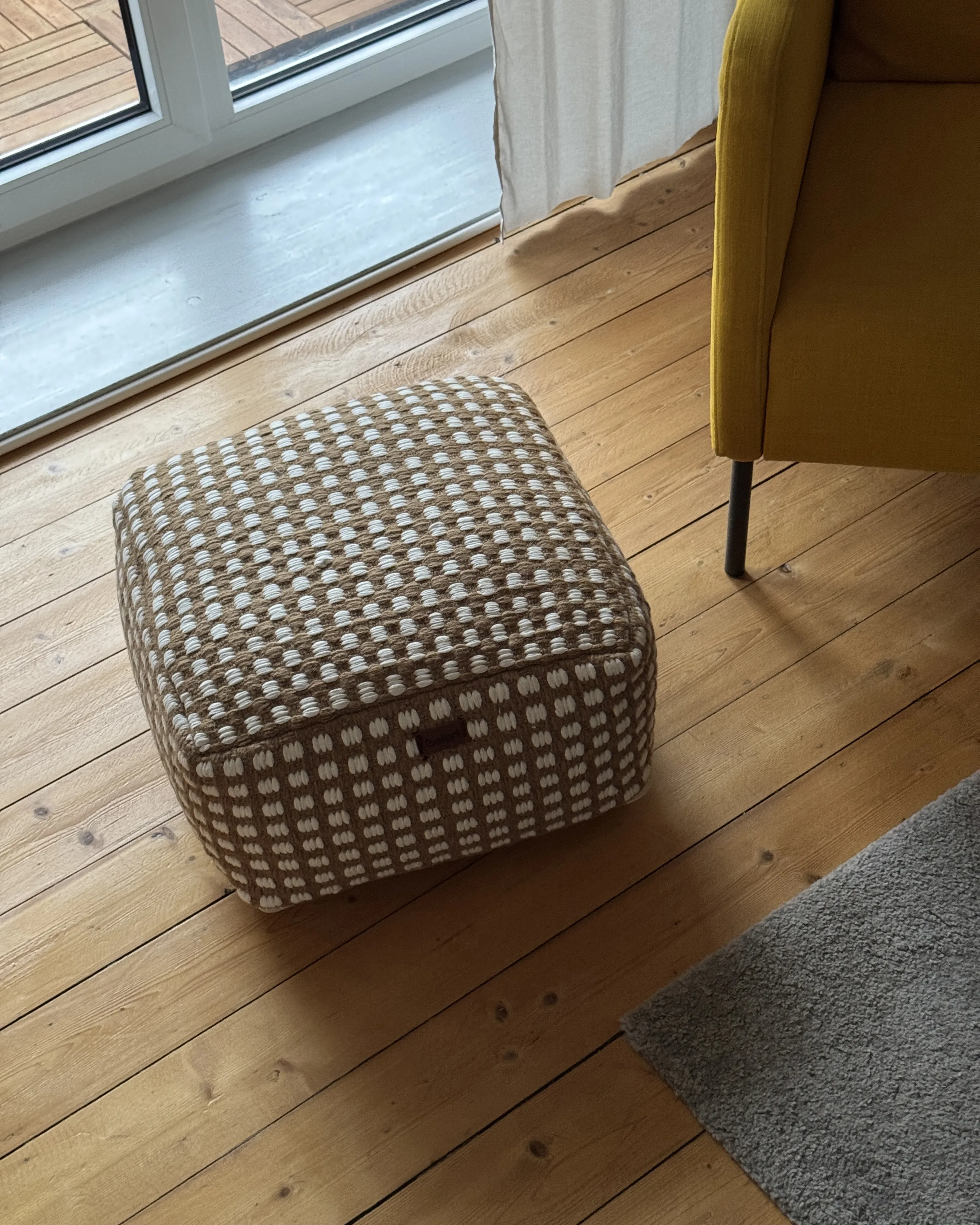 Poef CHILAR Katoen Beige