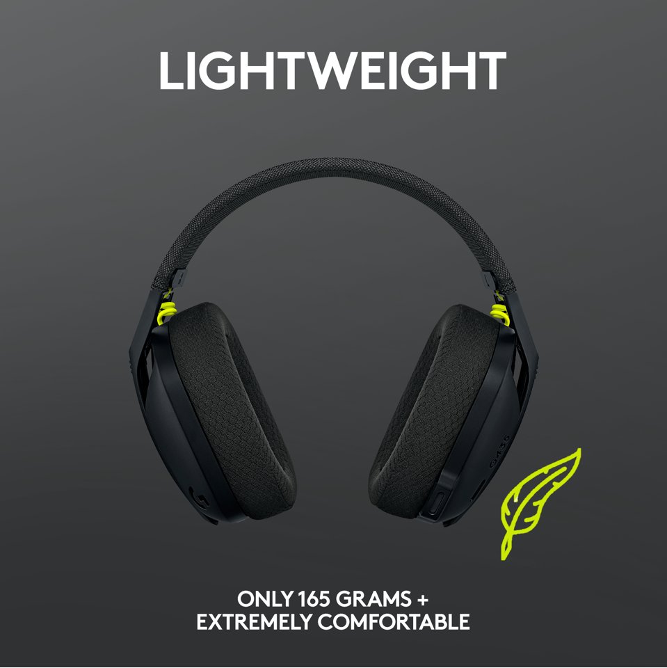 Logitech - G435 Lightspeed Wireless Gaming Headset - Sort