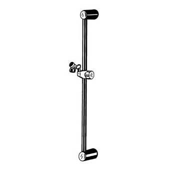 Standaard glijstang 60cm z. garnituur m. glijstuk chroom