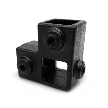 Novidade steigerbuis koppelstuk vierkant hoekstuk zwart ø 25 mm