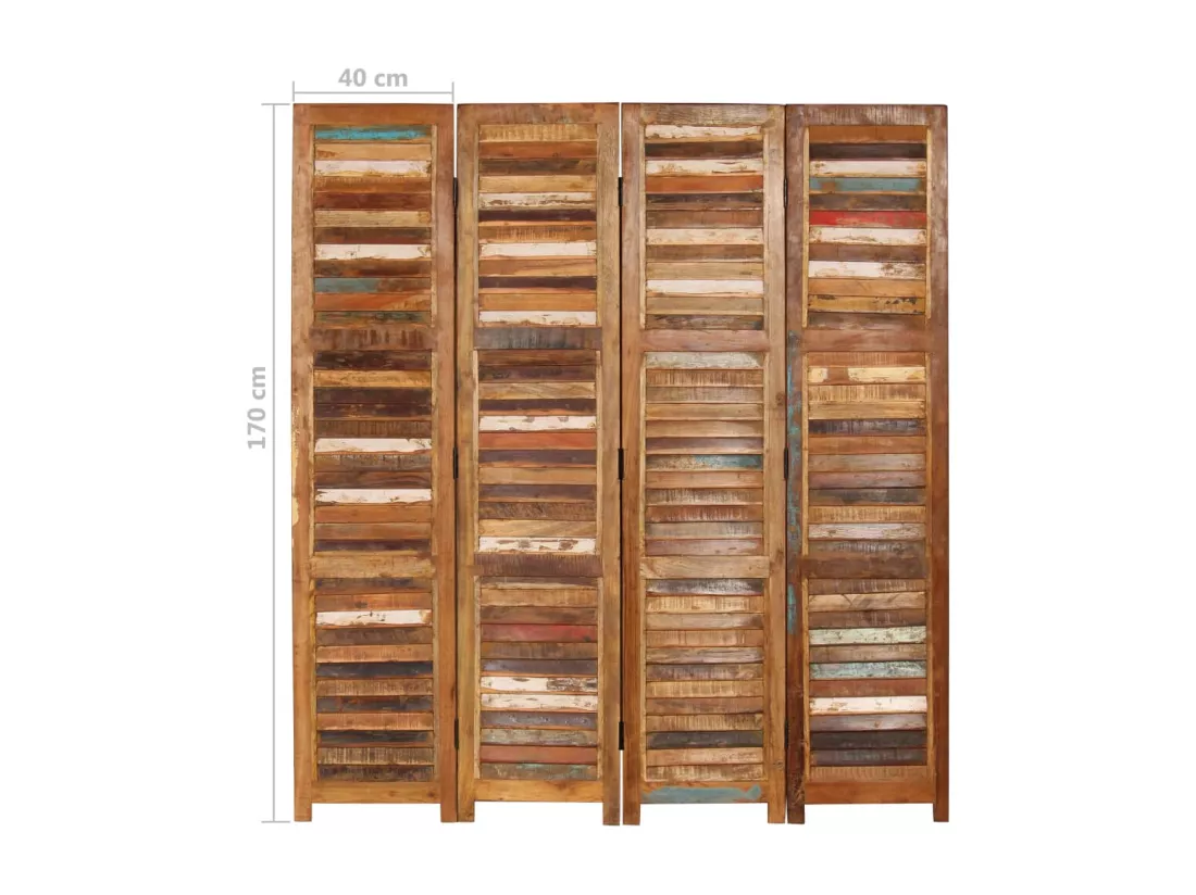Cloison de séparation Bois de récupération massif 170 cm