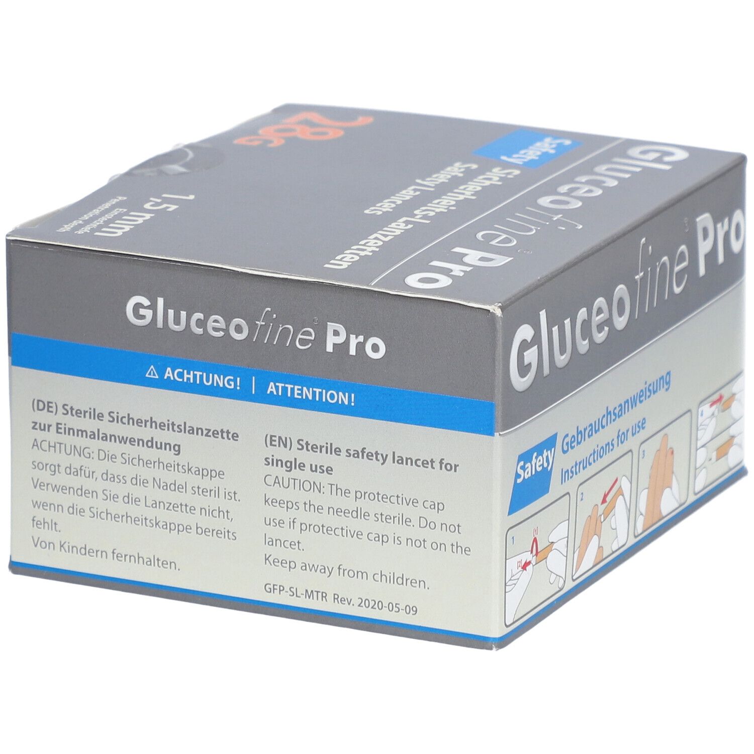 Gluceofine® Pro Safety Sicherheits-Lanzetten 28 G, 1,5 mm