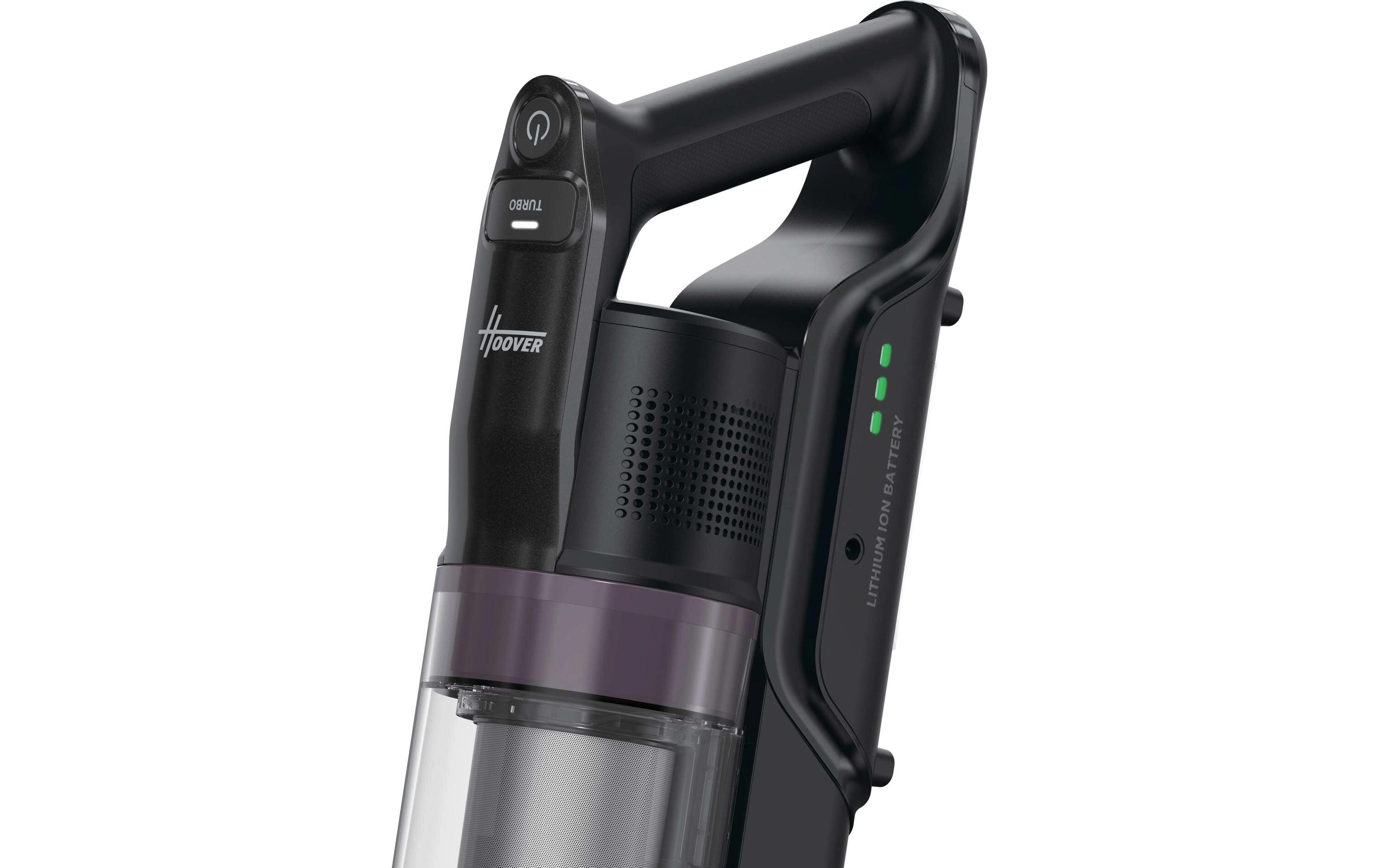 Akku-Hand- und Stielsauger HF1P10H 011 Schwarz<br>Hoover HF1P10H 011 Stabstaubsauger Akku Trocken Schaum Beutellos 0,7 l 165 W Schwarz, Violett 2.2 Ah