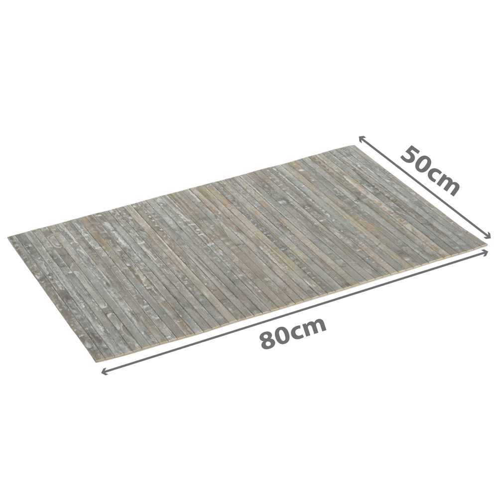 PANA® Bambus Badematte • Bambusmatte waschbar • Holz Läufer Badezimmer • Duschvorleger • 100% Bambus • Größe: 50x80cm • versch. Farben
