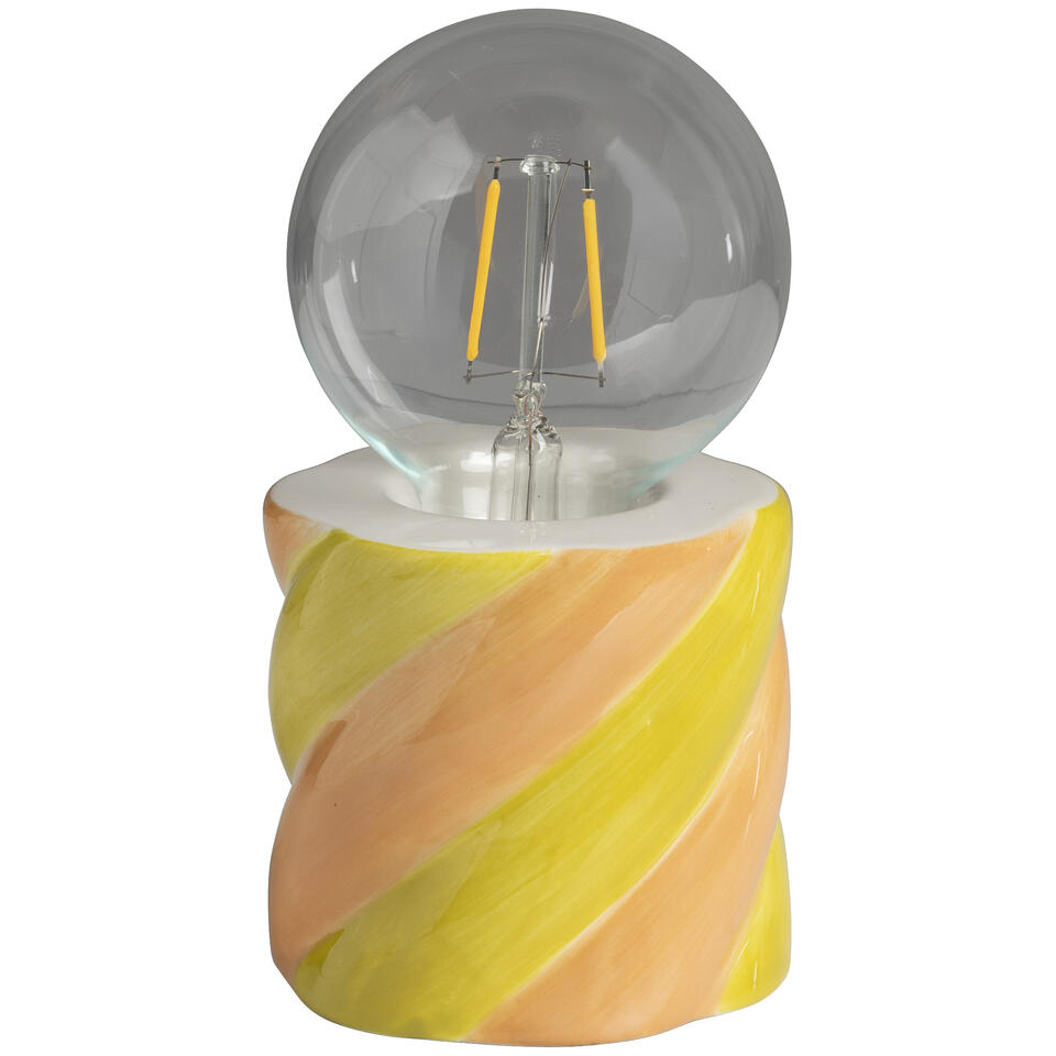 Tafellamp Swirl Groen-Peach