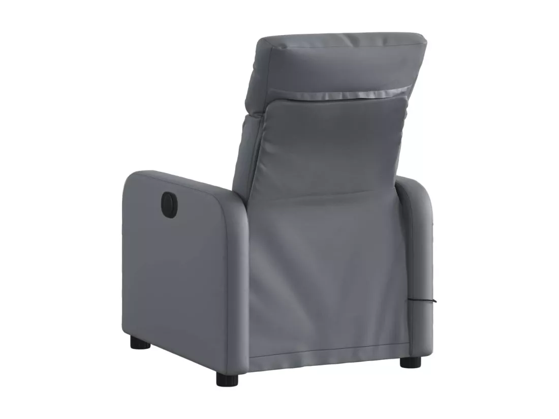 Fauteuil massant inclinable Gris Similicuir