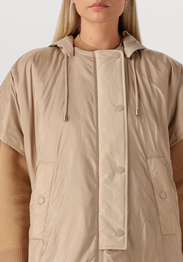 beige max mara gewatteerde jas riva