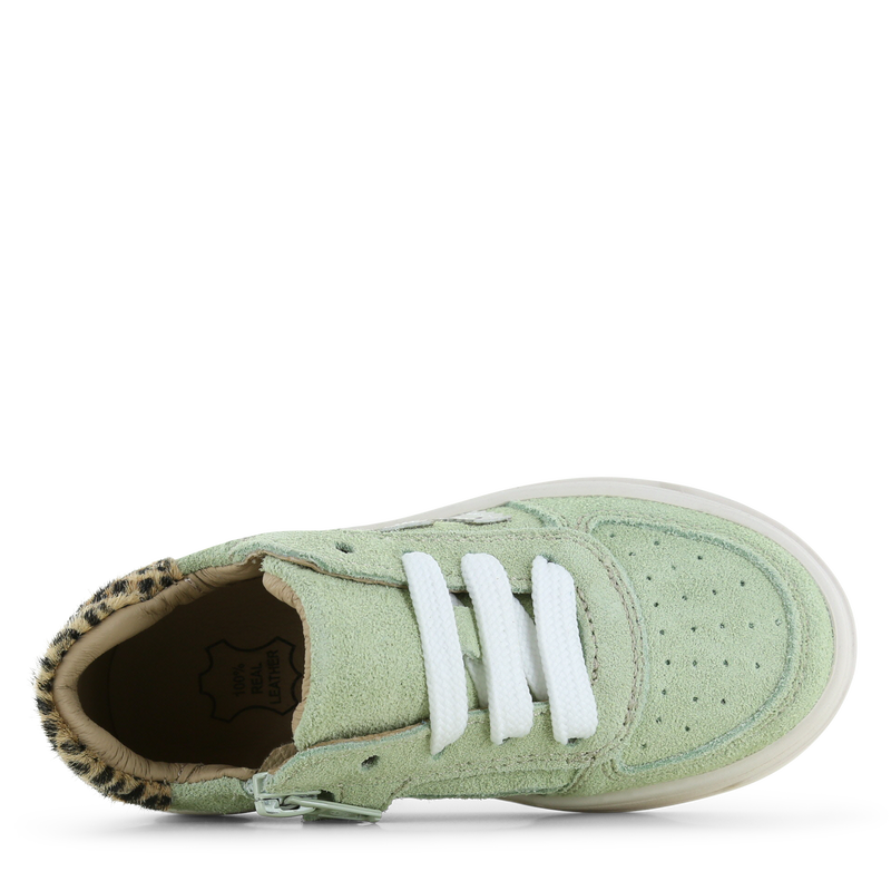 Shoesme groene sneaker Microfiber leer, Ponyhair, Suède | Meisjes schoenen