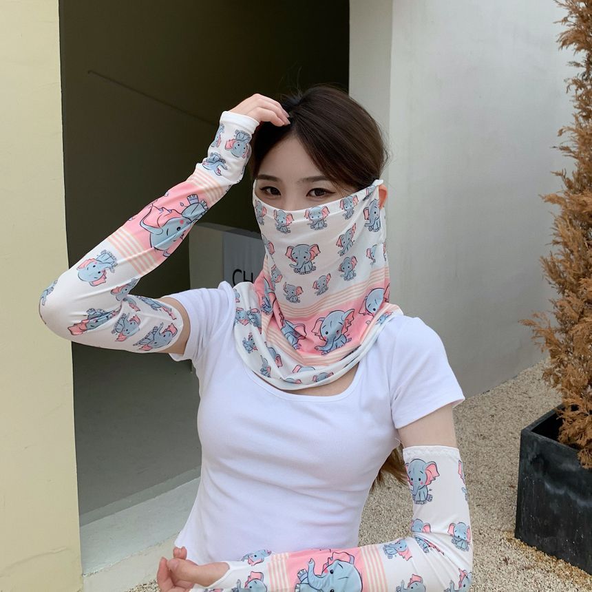 Dreamaway - Set: Print nekwarmer + zonwerende armhoezen
