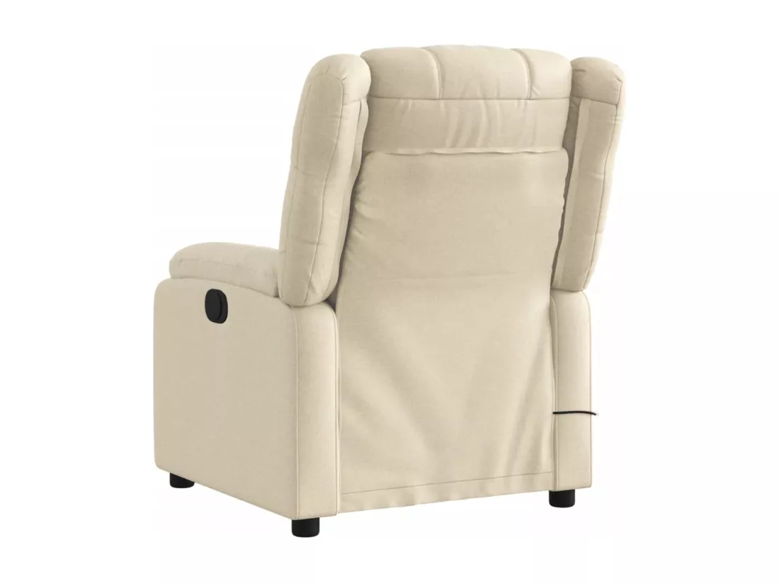 Fauteuil massant inclinable Crème Tissu