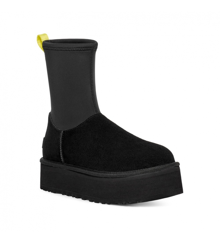 Botas UGG W Classic Dipper de couro, pretas