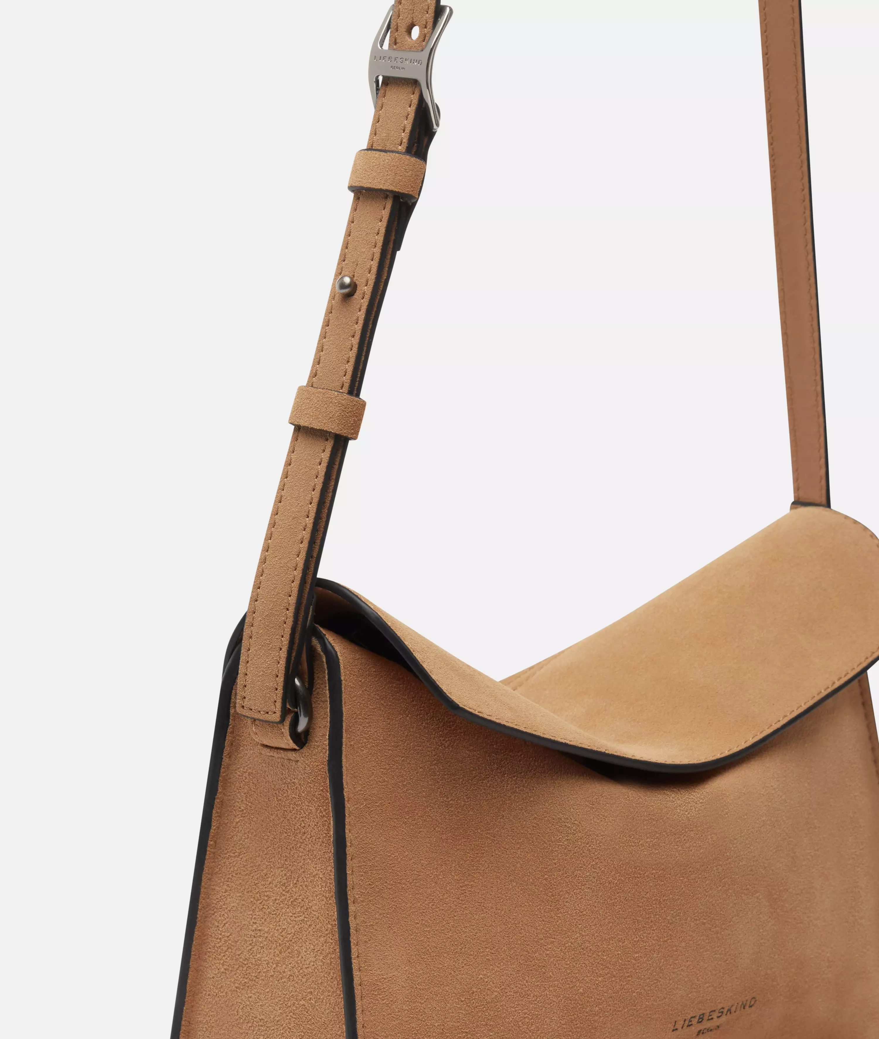 Lora Crossbody S Handy suede crossbody bag