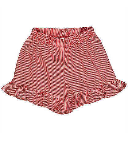 Müsli Shorts - Popeline Stripe Frill - Spülung Cream/Apple Ed