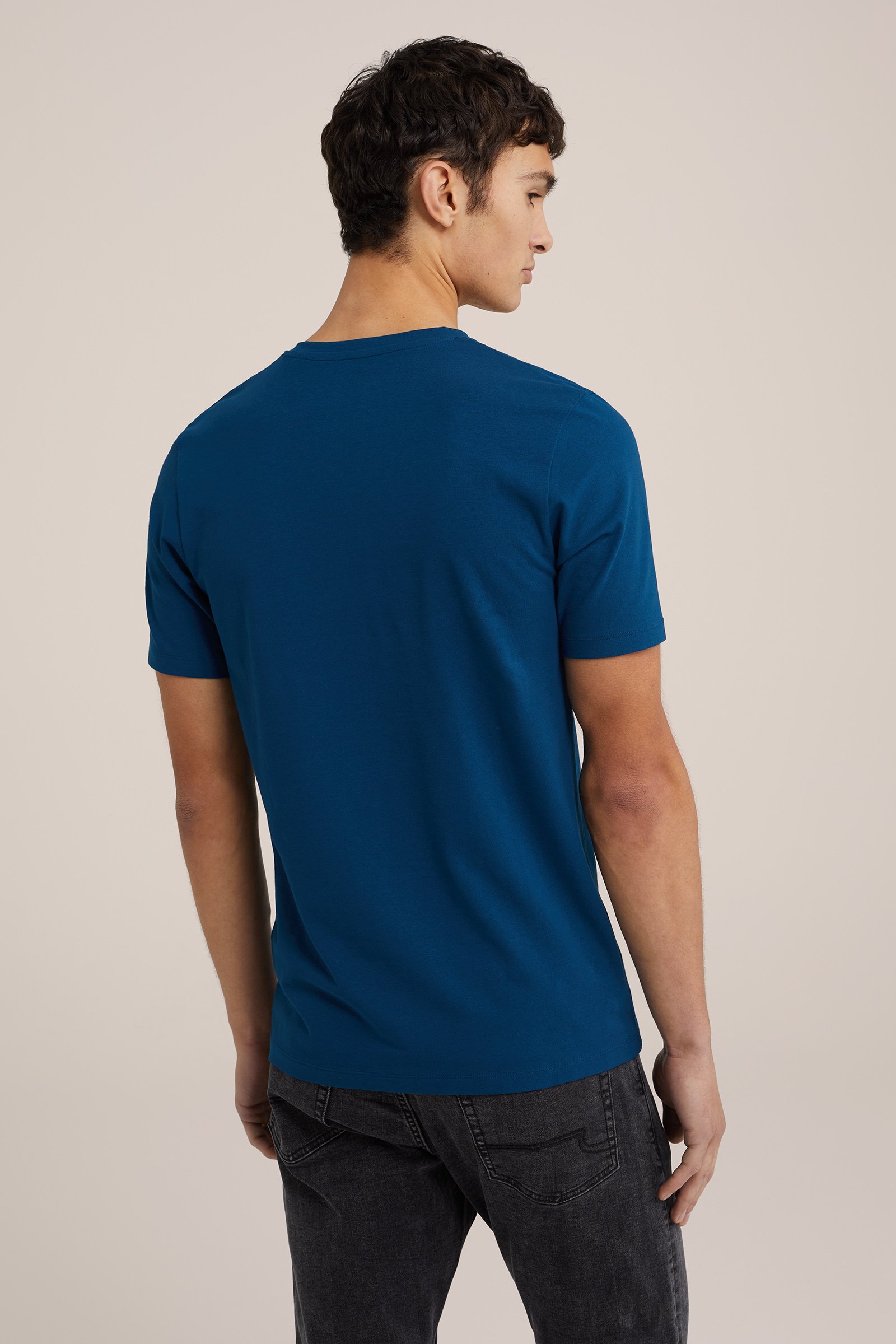 T-shirt WE Fashion Donkerblauw