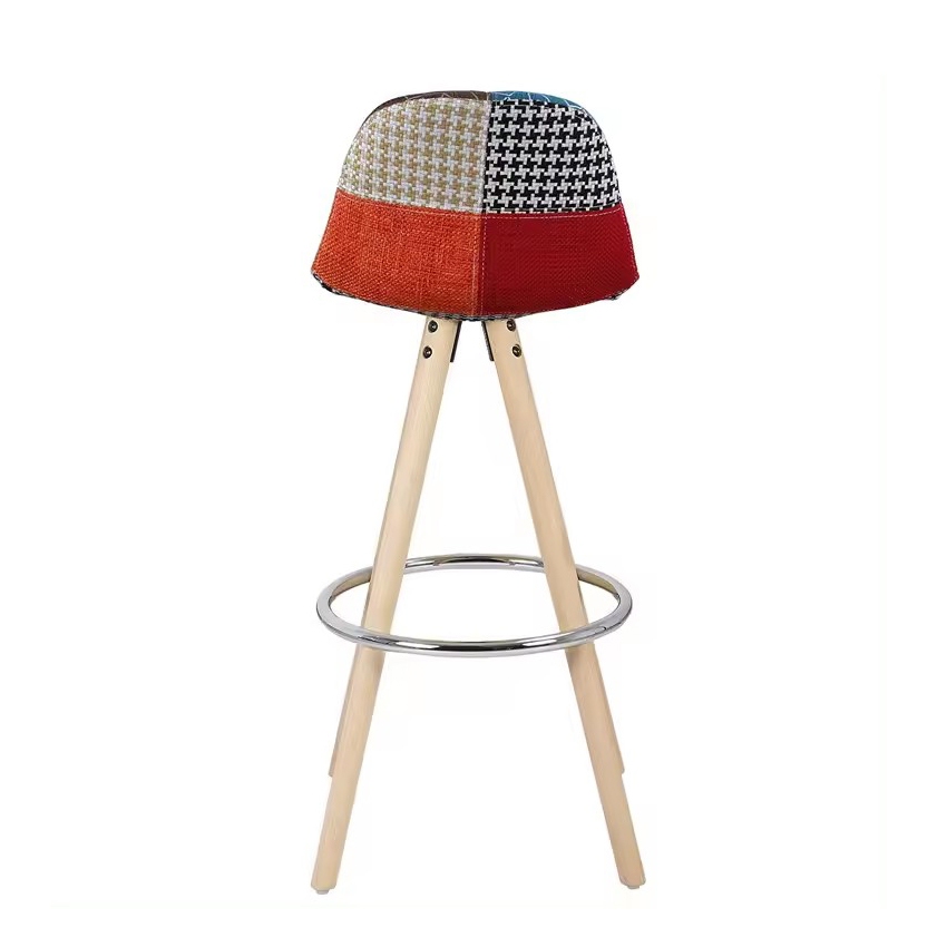 Barhocker AMALIA 2er Set bunt/natur