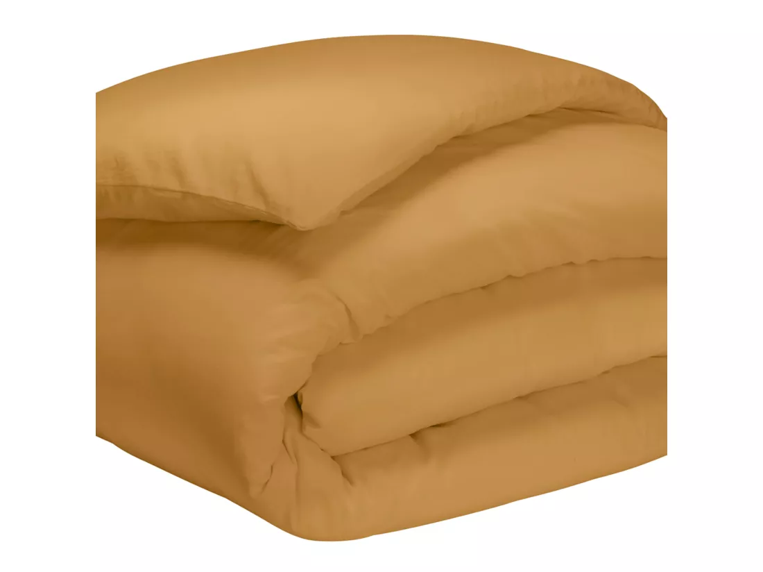 Housse de couette curry 100% coton biologique 260x240 cm