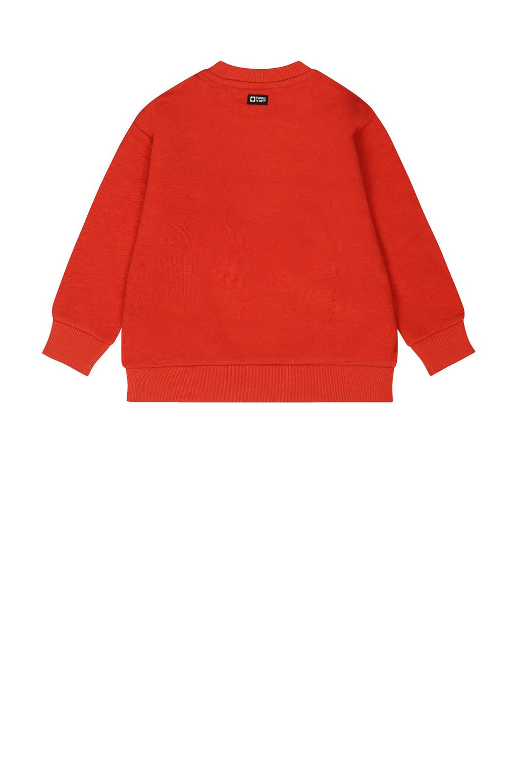 Tumble 'n Dry sweater Arctic met tekst oranjerood