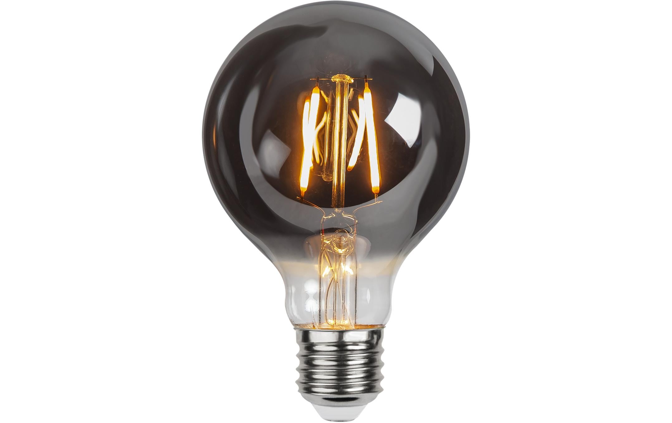 Lampe Plain Smoke G80 1.8 W (15 W) E27 WarmweissFilamentleuchtmittel in Globeform mit geschwärztem Glas
