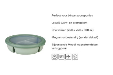 Bento bowl Cirqula (250 250 500 ml) - Vivid lilac