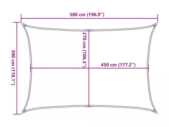 Voile d'ombrage 160 g/m² Jaune 3x5 m PEHD