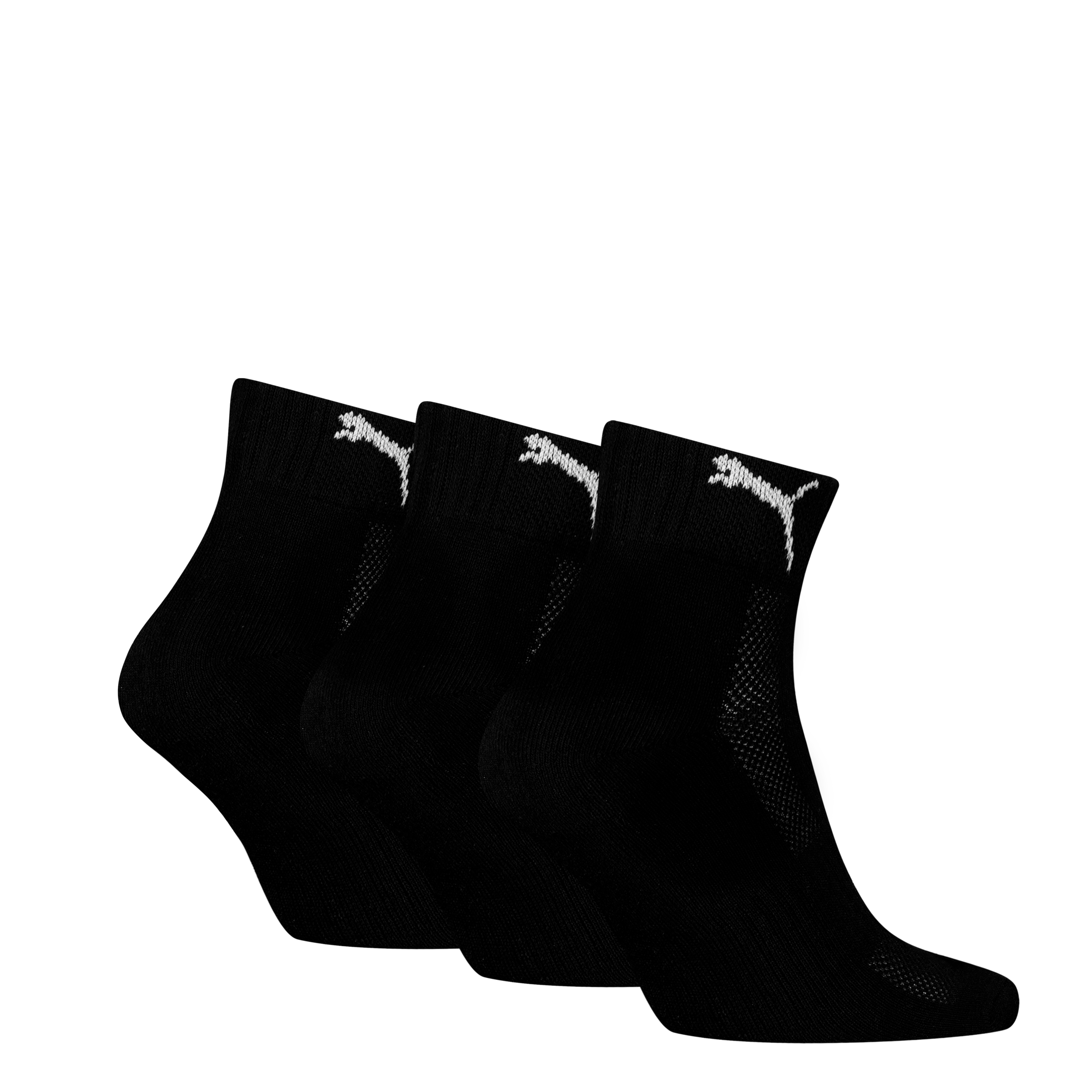 PUMA Kurzsocken »PUMA UNISEX CUSHIONED QUARTER 3P« 3 Stk. tlg. mit eingestricktem Logo im Bund