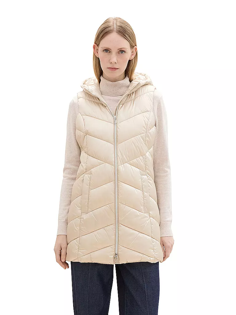 TOM TAILOR Steppgilet beige