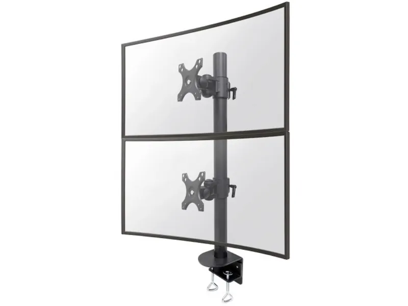 Neomounts FPMA-D960DVPLUS - Monteringssæt - for 2 LCD displays - stål - sort - skærmstørrelse: 17