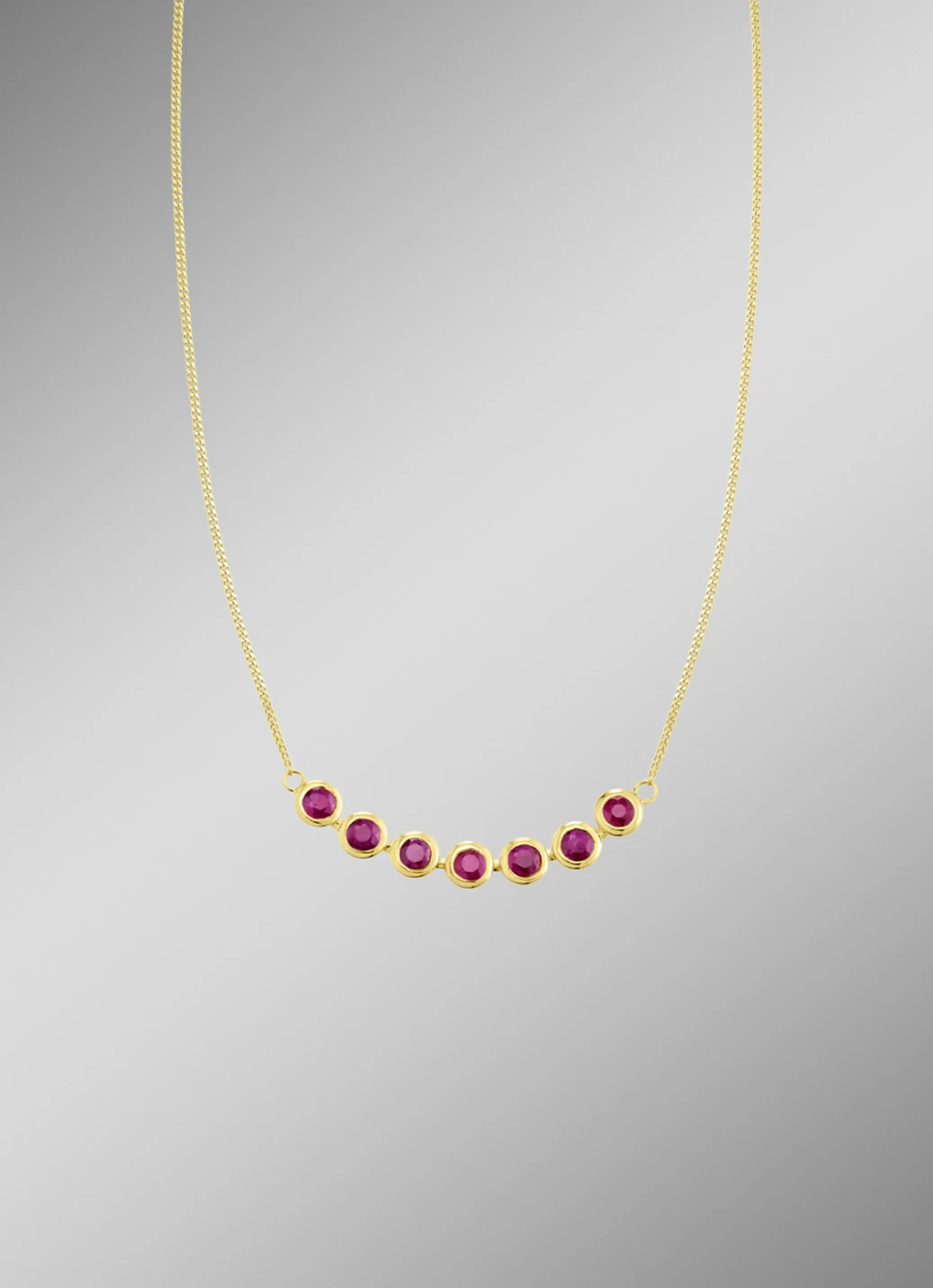 Halskette in Gold mit Rubin