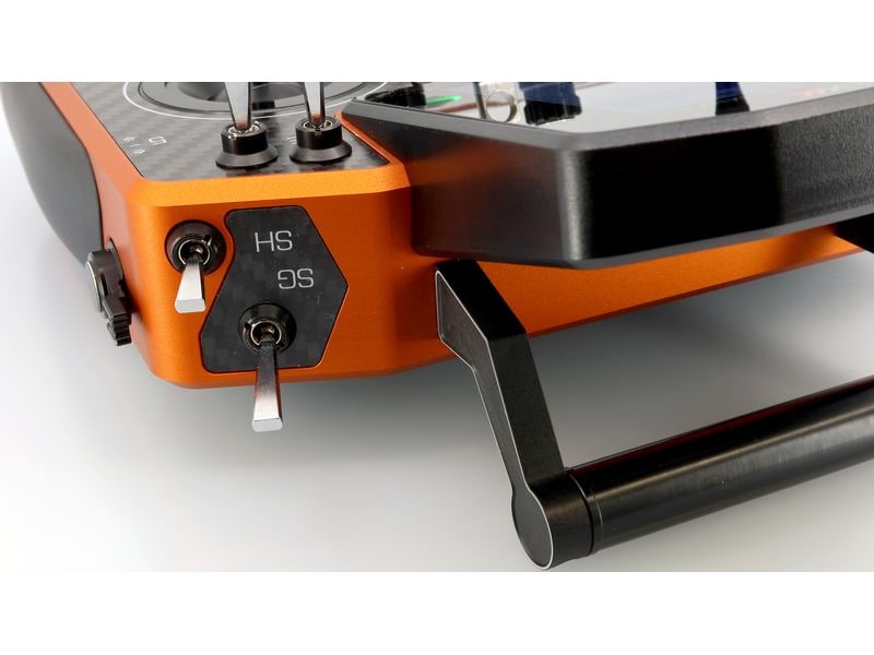 Jeti Fernsteuerung DS-24II Carbon Line Orange 24 Kanal, Dup Professioneller 24-Kanal-Sender mit Geber auf Rückseite und Carbon-Frontplatte